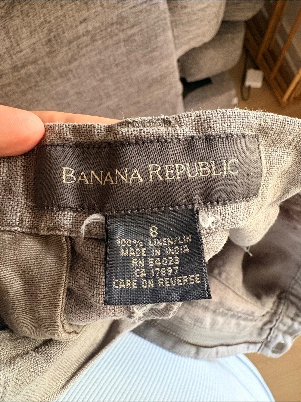 Vintage Banana Republic 100% linen Women's pants in Olive/Gray size 8